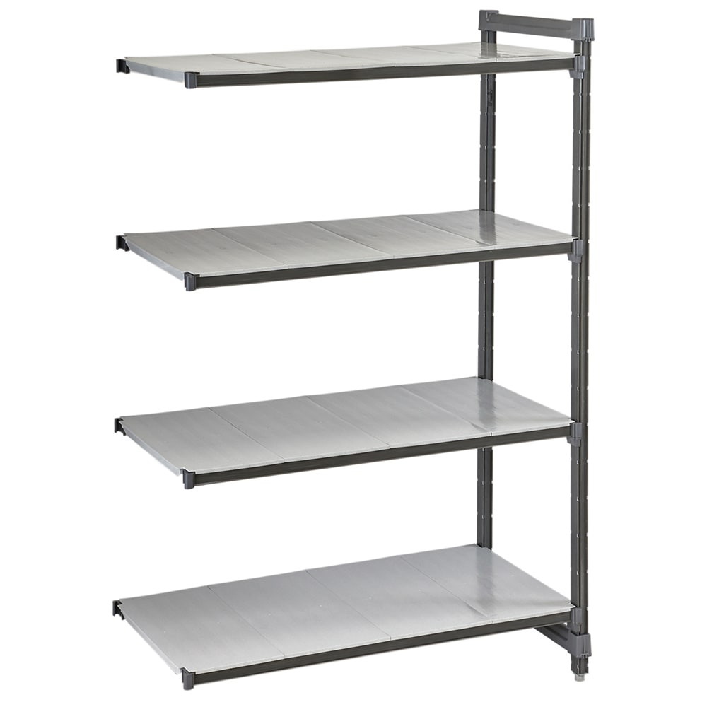 Cambro CBA183072S4580 30" NSF 4-Tier Polymer Shelf Kit - Camshelving® Basics Plus, 18"W, 72"H