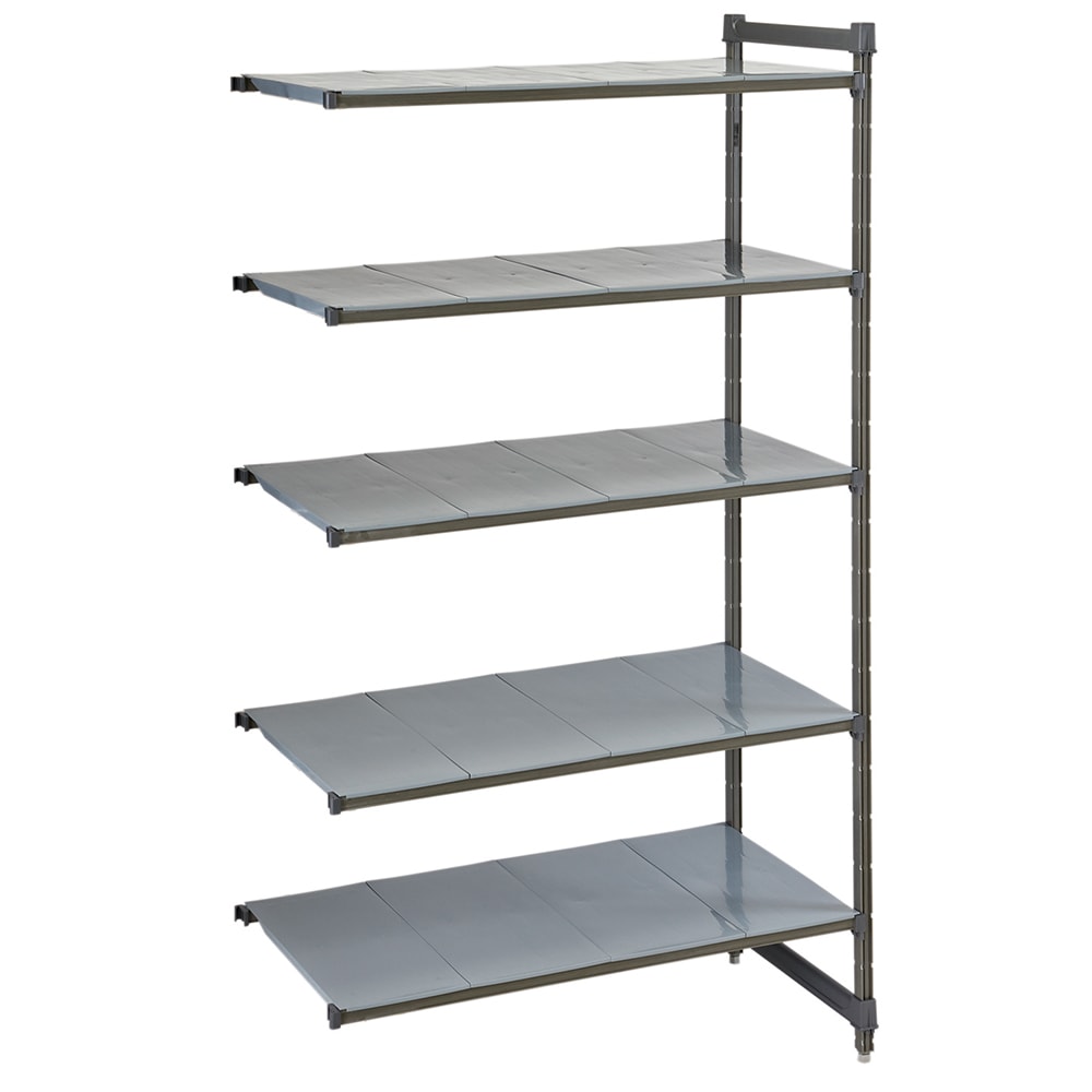 Cambro CBA183084S5580 30" NSF 5-Tier Polymer Shelf Kit - Camshelving® Basics Plus, 18"W, 84"H