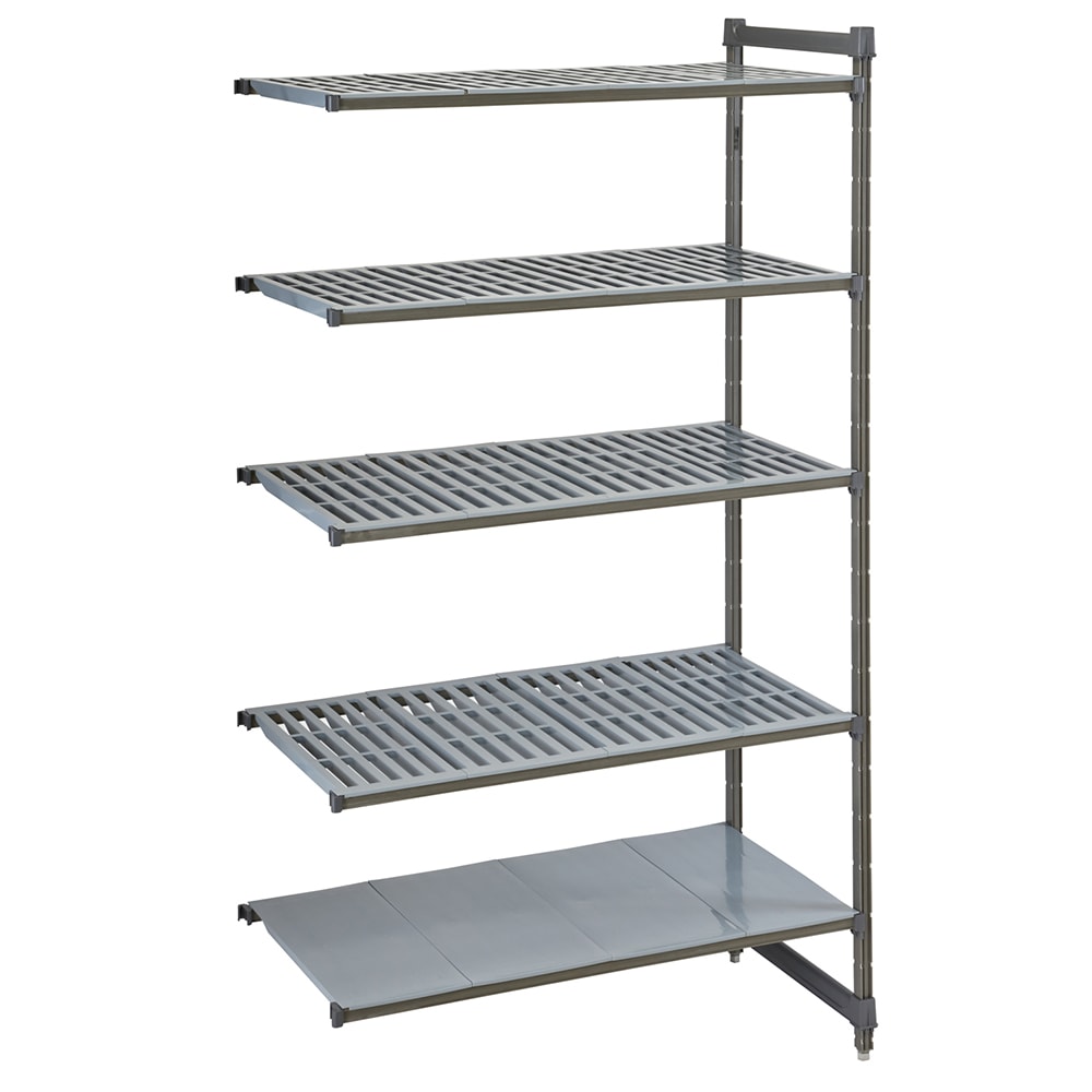 Cambro CBA183084VS5580 30" NSF 5-Tier Polymer Shelf Kit - Camshelving® Basics Plus, 18"W, 84"H
