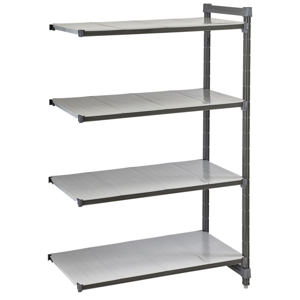 Cambro CBA183672S4580 36" NSF 4-Tier Polymer Shelf Kit - Camshelving® Basics Plus, 18"W, 72"H
