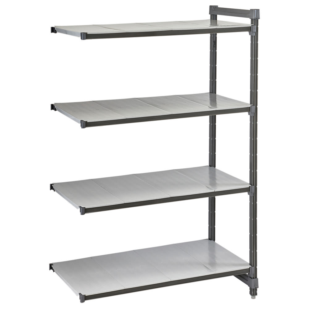 Cambro CBA183684S4580 36" NSF 4-Tier Polymer Shelf Kit - Camshelving® Basics Plus, 18"W, 84"H