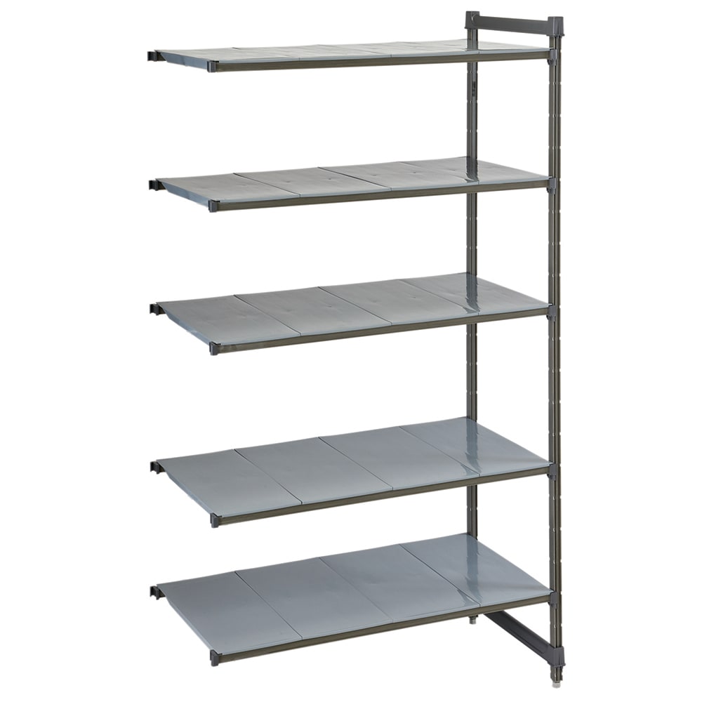 Cambro CBA183684VS4580 36" NSF 4-Tier Polymer Shelf Kit - Camshelving® Basics Plus, 18"W, 84"H