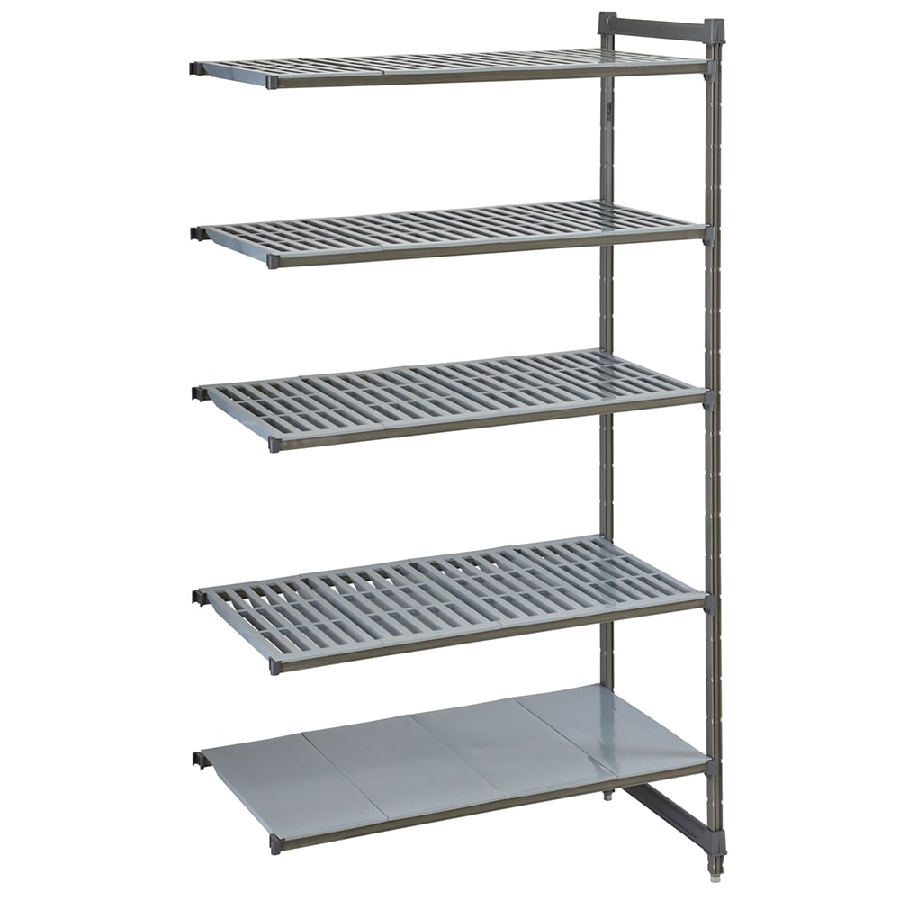 Cambro CBA183684VS5580 36" NSF 5-Tier Polymer Shelf Kit - Camshelving® Basics Plus, 18"W, 84"H