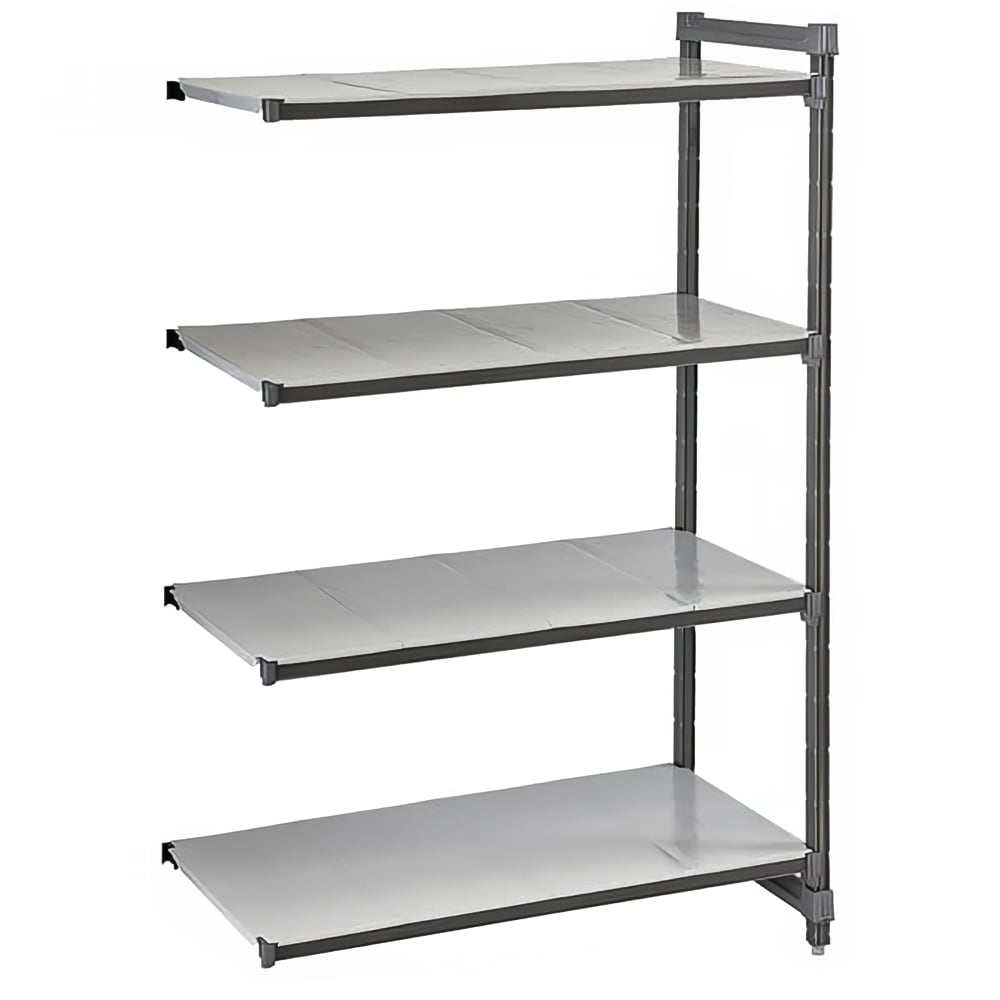 Cambro CBA184272S4580 42" NSF 4-Tier Polymer Shelf Kit - Camshelving® Basics Plus, 18"W, 72"H
