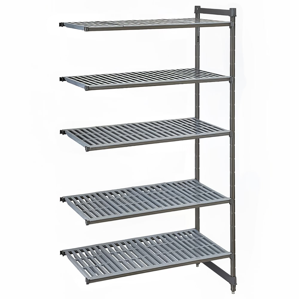 Cambro CBA184284V5580 42" NSF 5-Tier Polymer Shelf Kit - Camshelving® Basics Plus, 18"W, 84"H