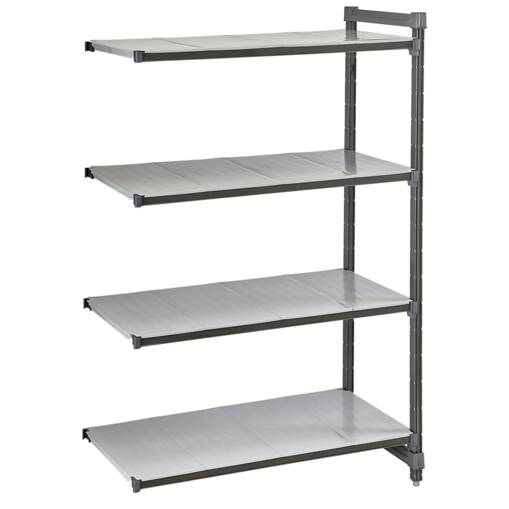 Cambro CBA184864S4580 48" NSF 4-Tier Polymer Shelf Kit - Camshelving® Basics Plus, 18"W, 64"H