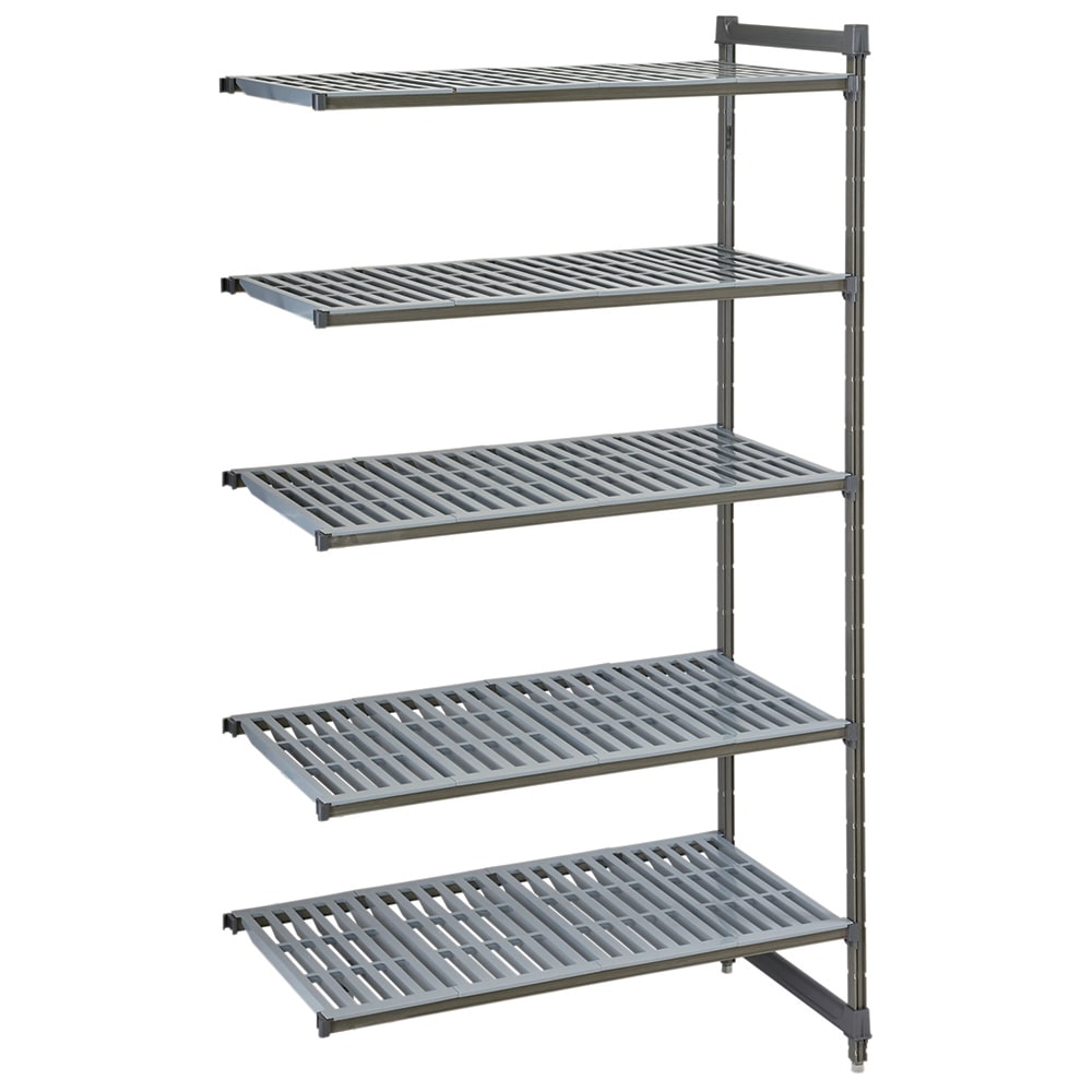 Cambro CBA184872V5580 48" NSF 5-Tier Polymer Shelf Kit - Camshelving® Basics Plus, 18"W, 72"H
