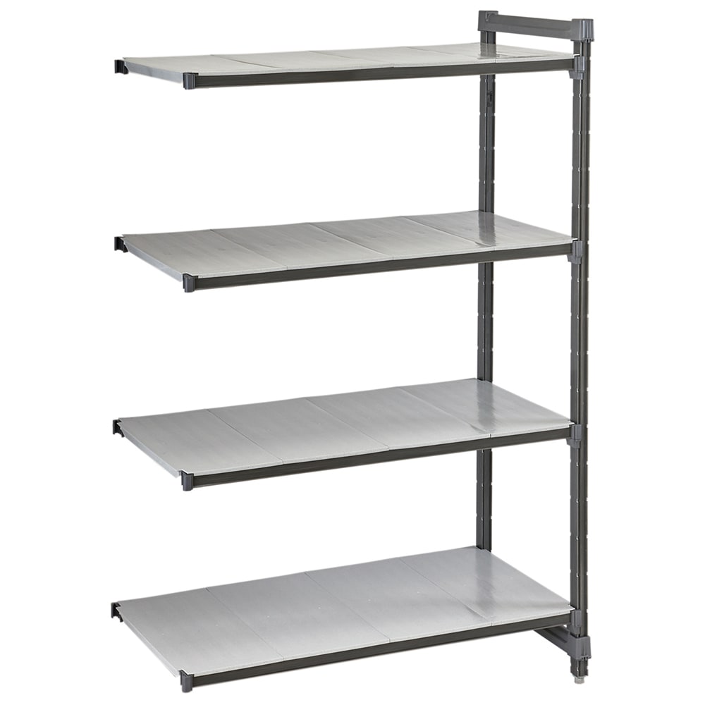 Cambro CBA184884S4580 48" NSF 4-Tier Polymer Shelf Kit - Camshelving® Basics Plus, 18"W, 84"H