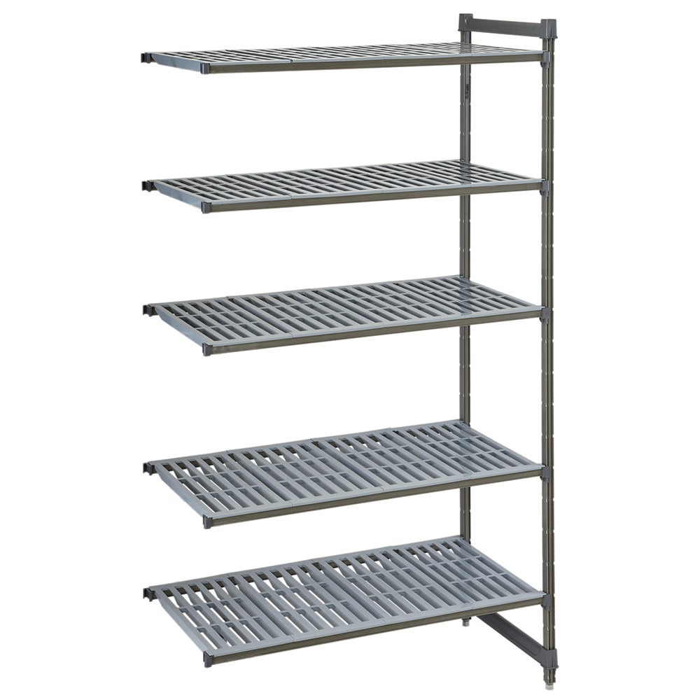 Cambro CBA184884V5580 48" NSF 5-Tier Polymer Shelf Kit - Camshelving® Basics Plus, 18"W, 84"H