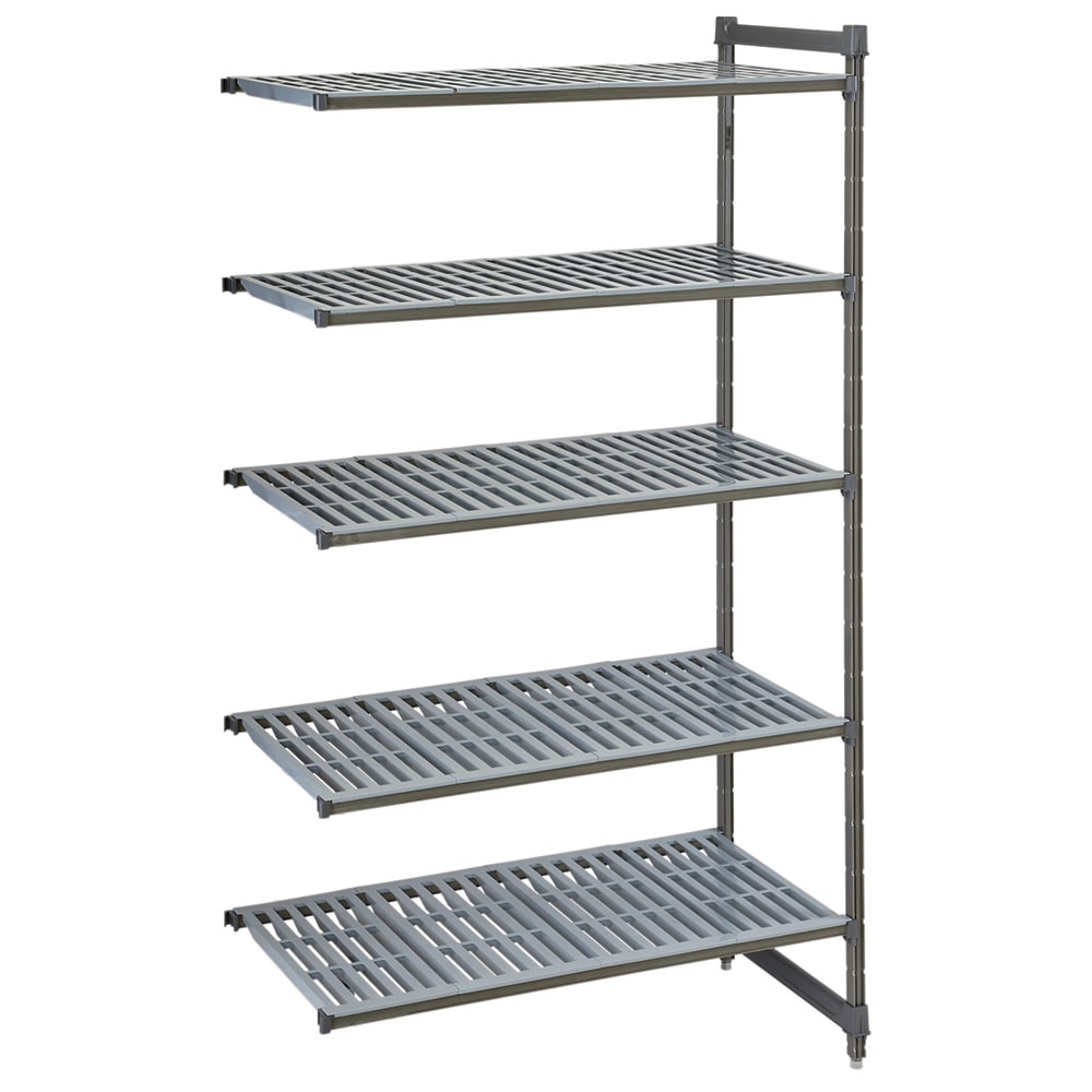 Cambro CBA186072V5580 60" NSF 5-Tier Polymer Shelf Kit - Camshelving® Basics Plus, 18"W, 72"H