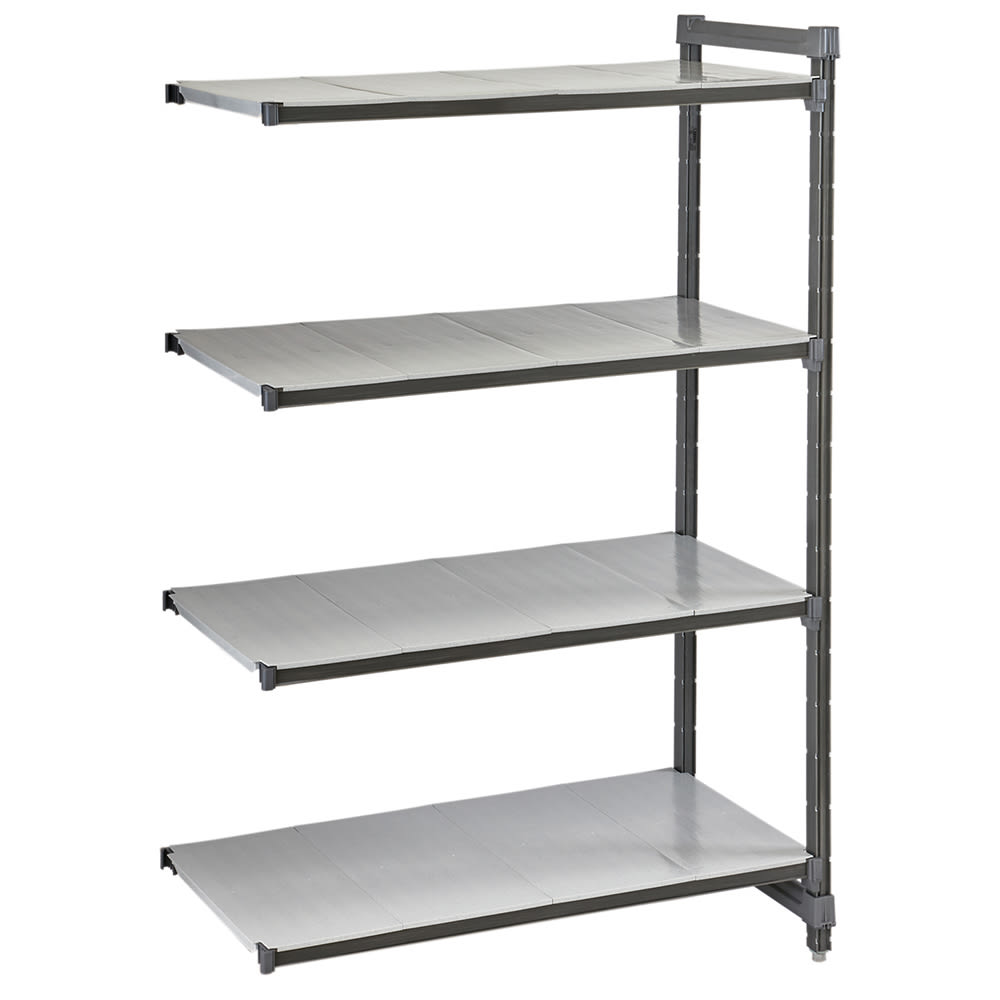 Cambro CBA213072S4580 30" NSF 4-Tier Polymer Shelf Kit - Camshelving® Basics Plus, 21"W, 72"H