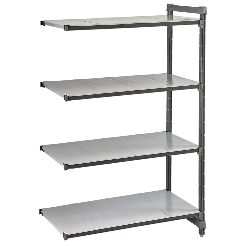 Cambro CBA213084S4580 30" NSF 4-Tier Polymer Shelf Kit - Camshelving® Basics Plus, 21"W, 84"H
