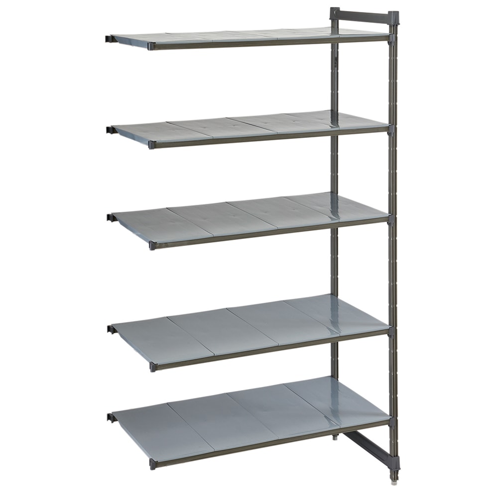 Cambro CBA213084S5580 30" NSF 5-Tier Polymer Shelf Kit - Camshelving® Basics Plus, 21"W, 84"H