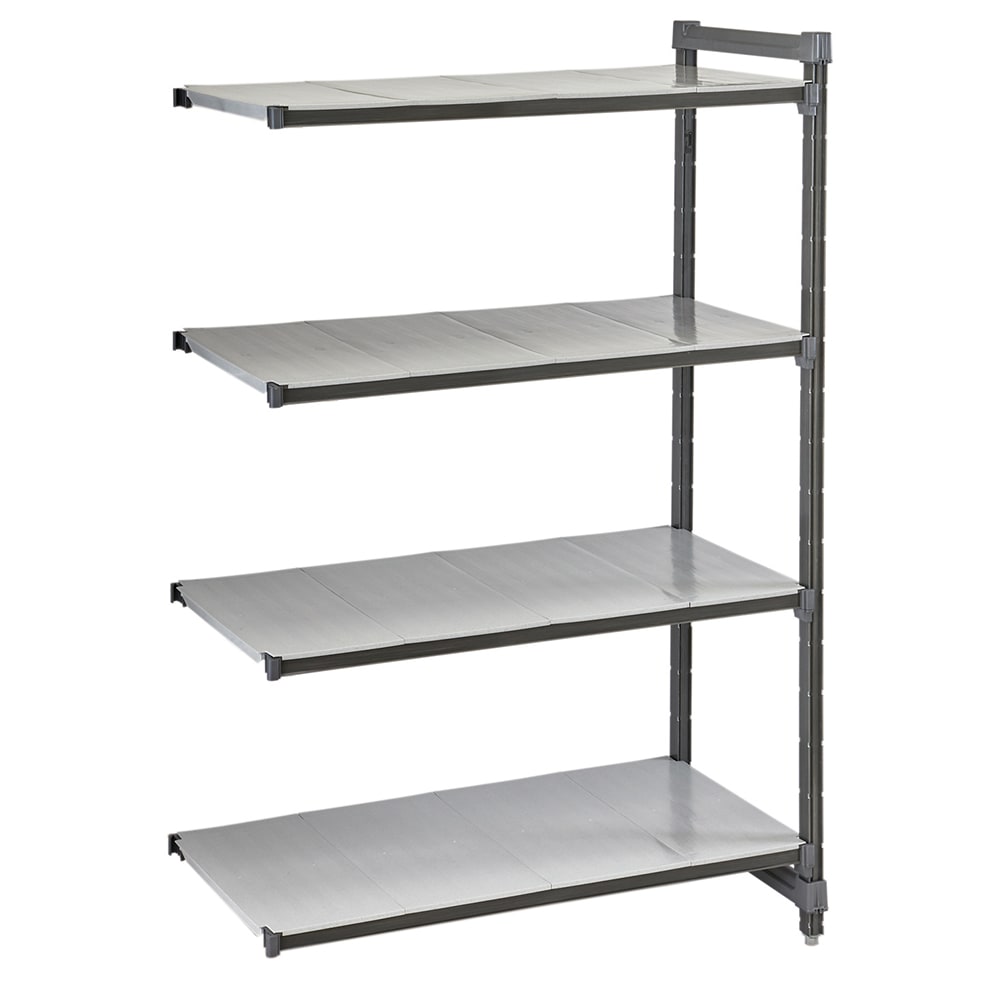 Cambro CBA213664S4580 36" NSF 4-Tier Polymer Shelf Kit - Camshelving® Basics Plus, 21"W, 64"H