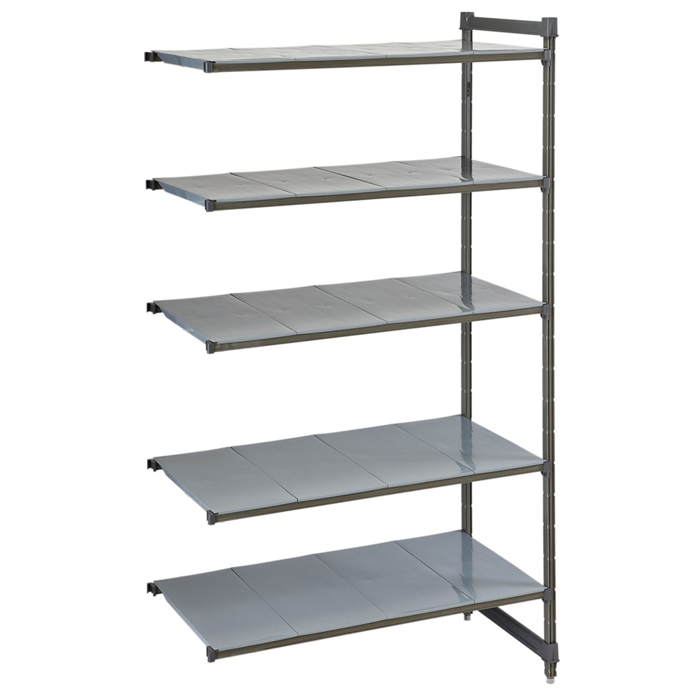 Cambro CBA213684S5580 36" NSF 5-Tier Polymer Shelf Kit - Camshelving® Basics Plus, 21"W, 84"H