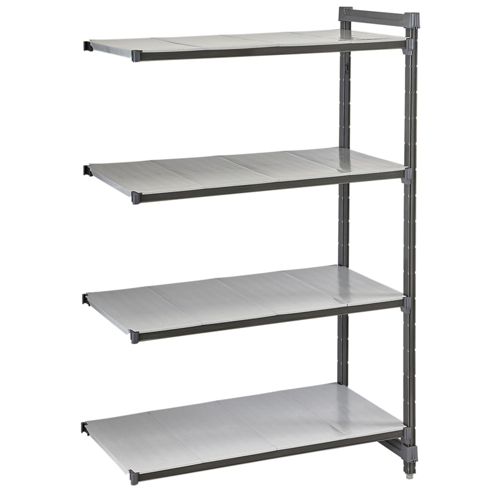 Cambro CBA214264S4580 42" NSF 4-Tier Polymer Shelf Kit - Camshelving® Basics Plus, 21"W, 64"H