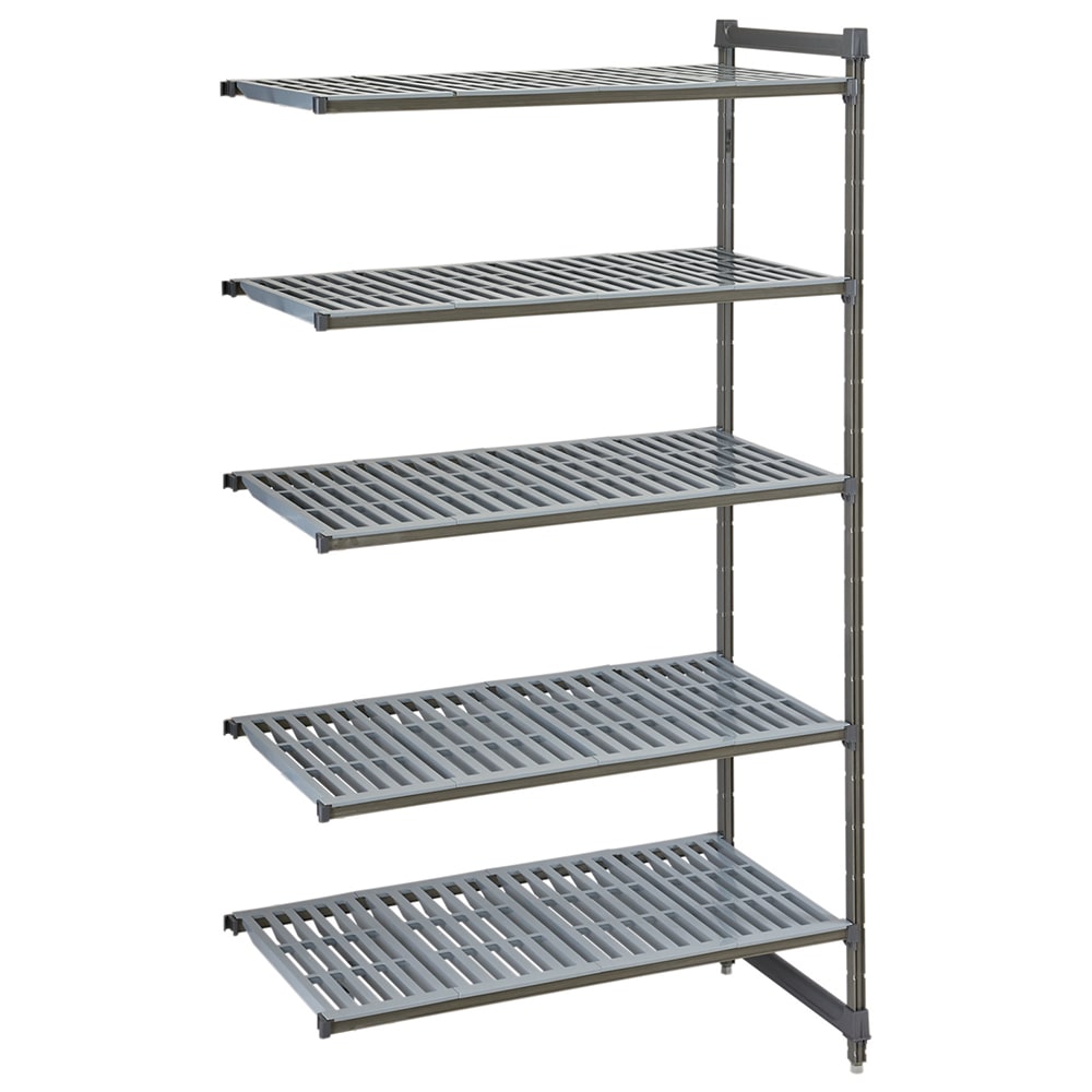 Cambro CBA214264V5580 42" NSF 5-Tier Polymer Shelf Kit - Camshelving® Basics Plus, 21"W, 64"H