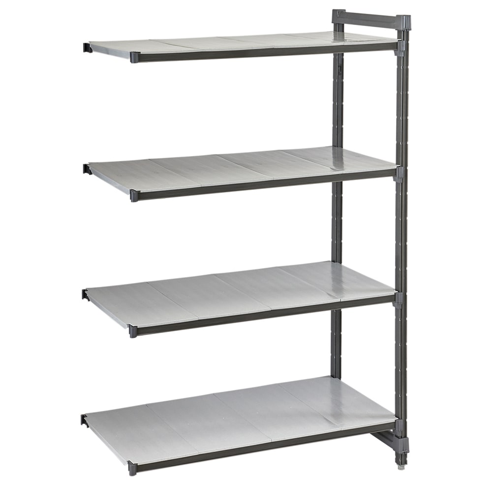Cambro CBA214272S4580 42" NSF 4-Tier Polymer Shelf Kit - Camshelving® Basics Plus, 21"W, 72"H