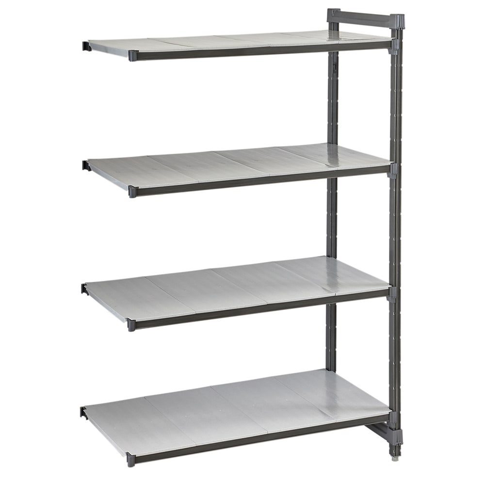 Cambro CBA214284S4580 42" NSF 4-Tier Polymer Shelf Kit - Camshelving® Basics Plus, 21"W, 84"H