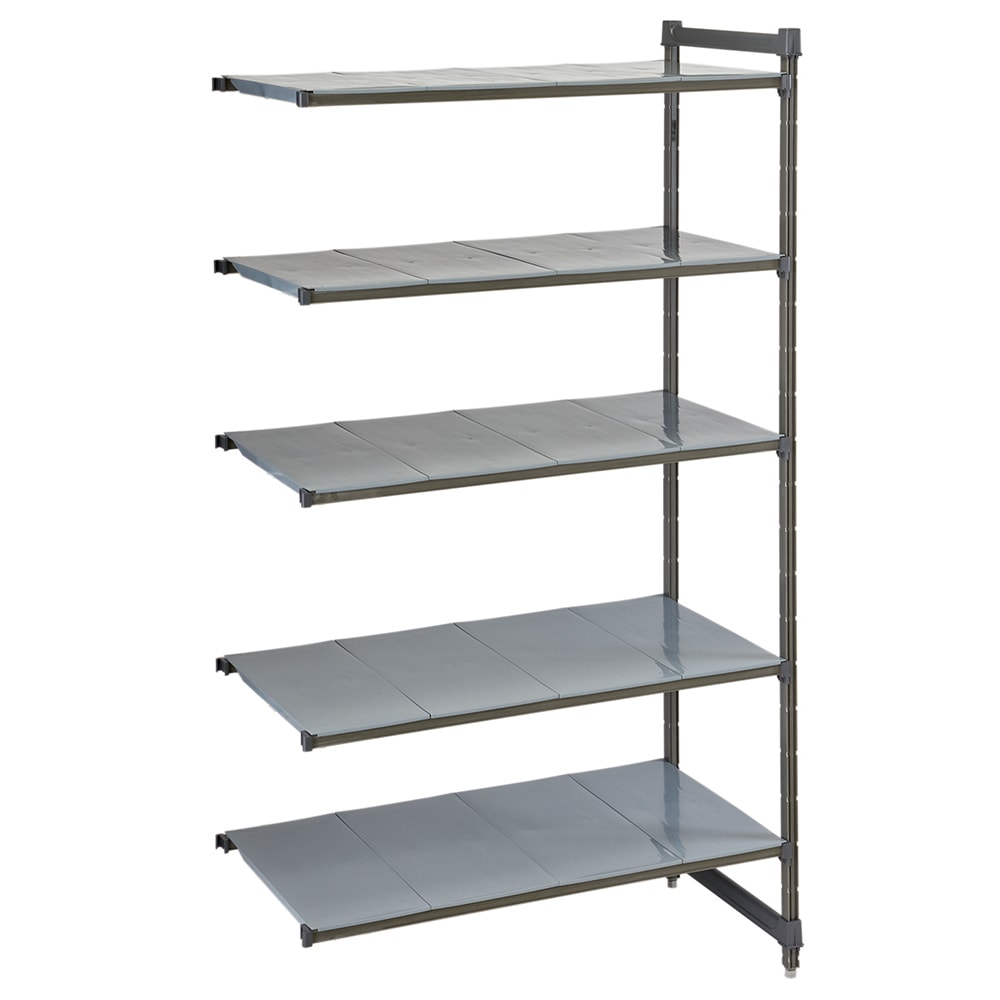 Cambro CBA214284S5580 42" NSF 5-Tier Polymer Shelf Kit - Camshelving® Basics Plus, 21"W, 84"H