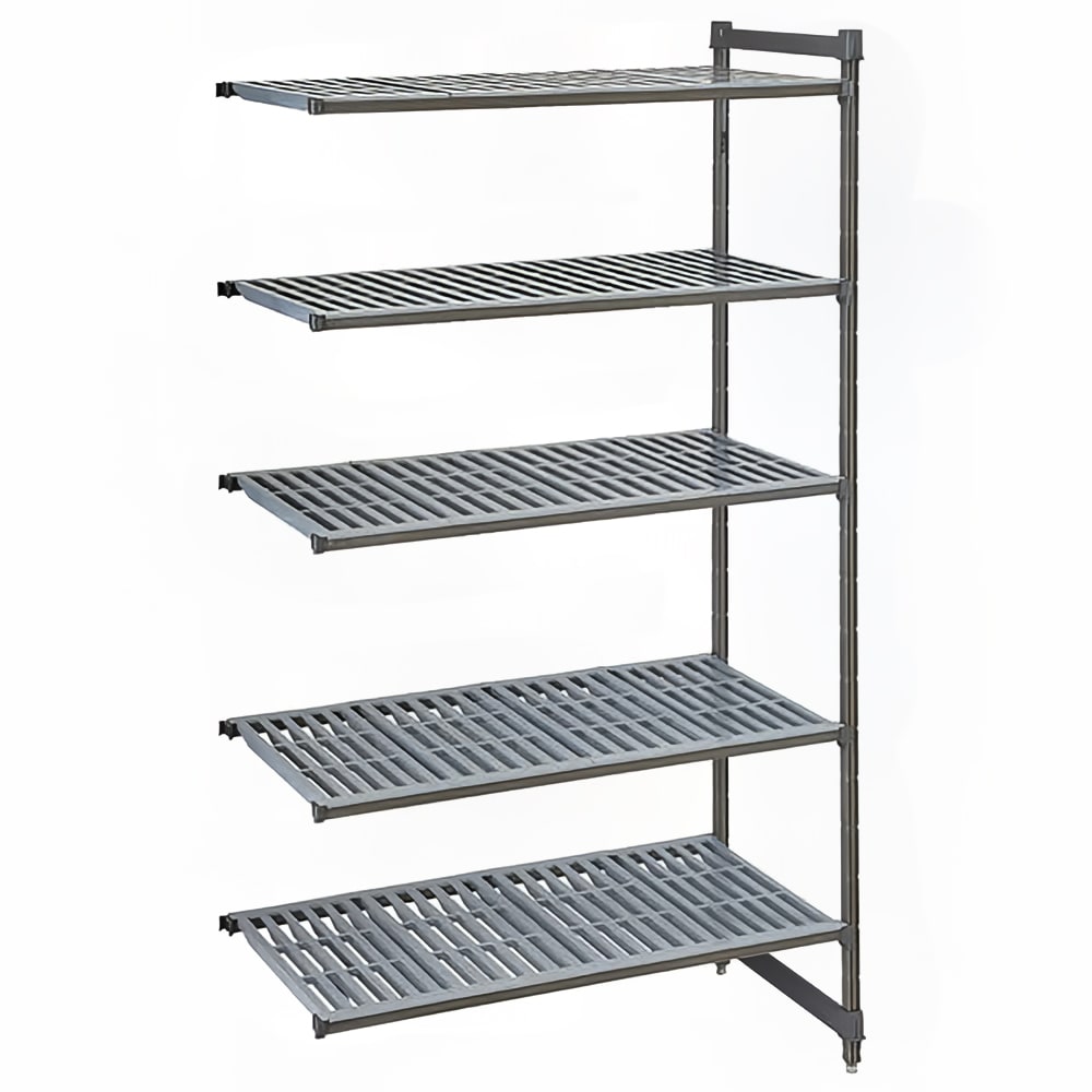 Cambro CBA214284V5580 42" NSF 5-Tier Polymer Shelf Kit - Camshelving® Basics Plus, 21"W, 84"H