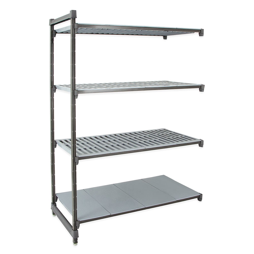 Cambro CBA214284VS4580 42" NSF 4-Tier Polymer Shelf Kit - Camshelving® Basics Plus, 21"W, 84"H
