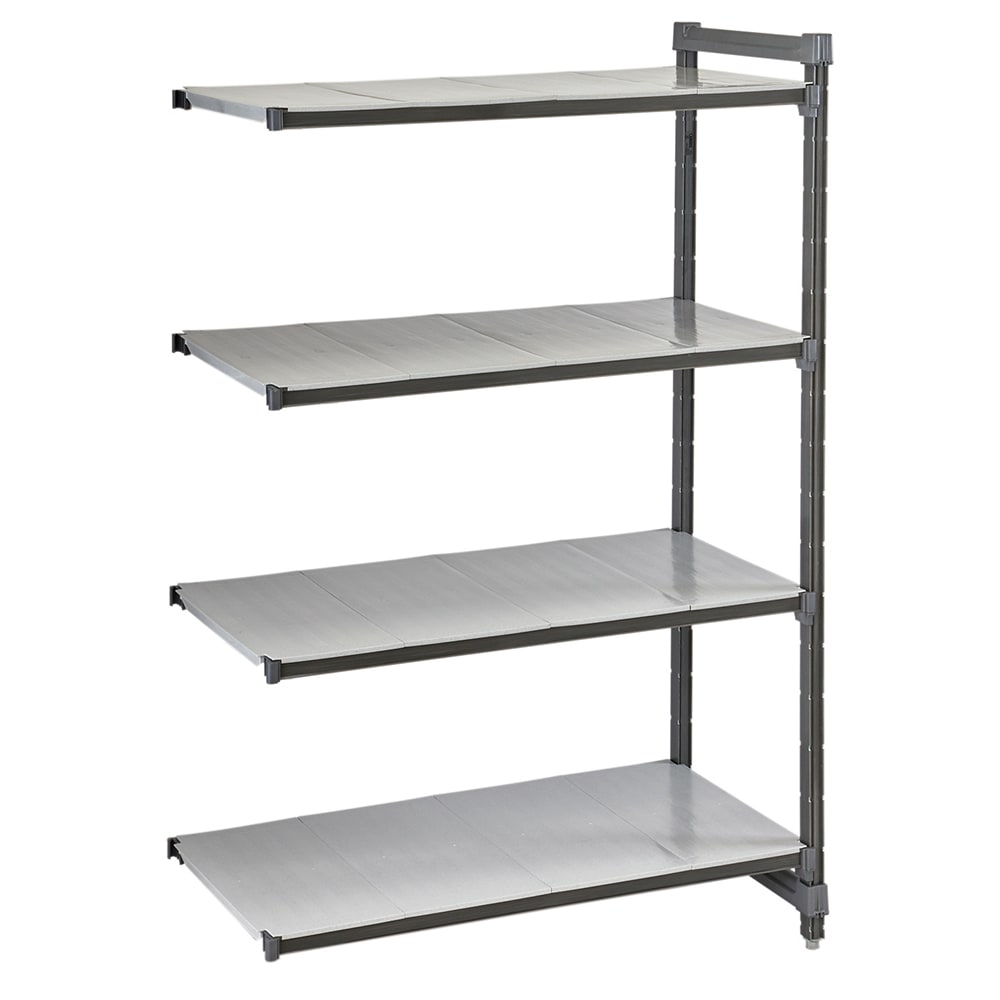 Cambro CBA214864S4580 48" NSF 4-Tier Polymer Shelf Kit - Camshelving® Basics Plus, 21"W, 64"H