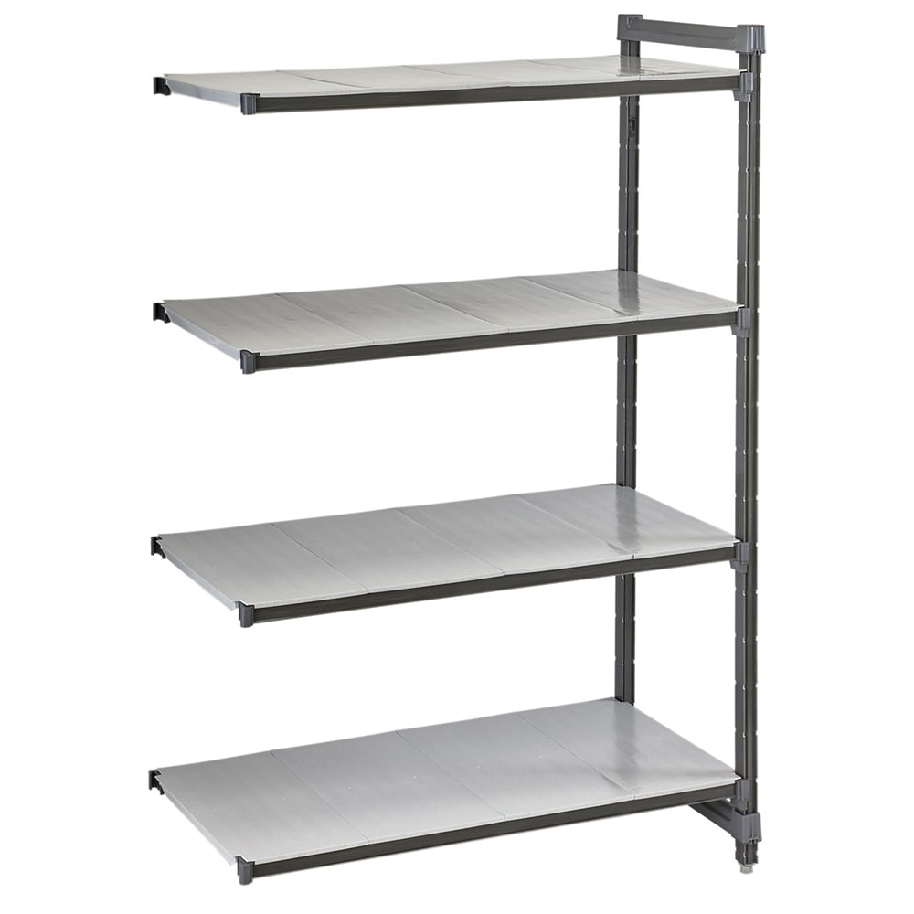 Cambro CBA214872S4580 48" NSF 4-Tier Polymer Shelf Kit - Camshelving® Basics Plus, 21"W, 72"H