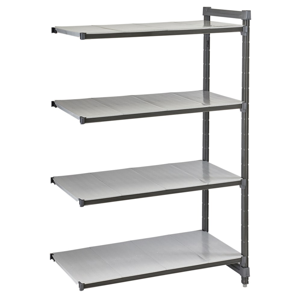 Cambro CBA243064S4580 30" NSF 4-Tier Polymer Shelf Kit - Camshelving® Basics Plus, 24"W, 64"H