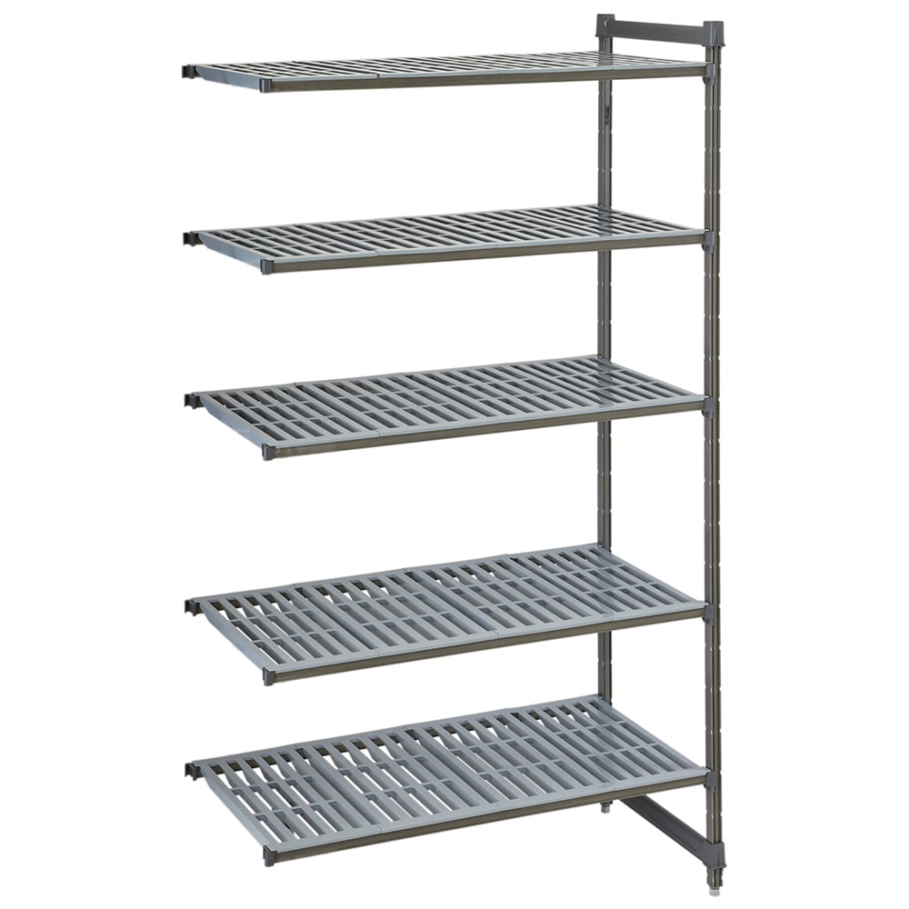 Cambro CBA243064V5580 30" NSF 5-Tier Polymer Shelf Kit - Camshelving® Basics Plus, 24"W, 64"H