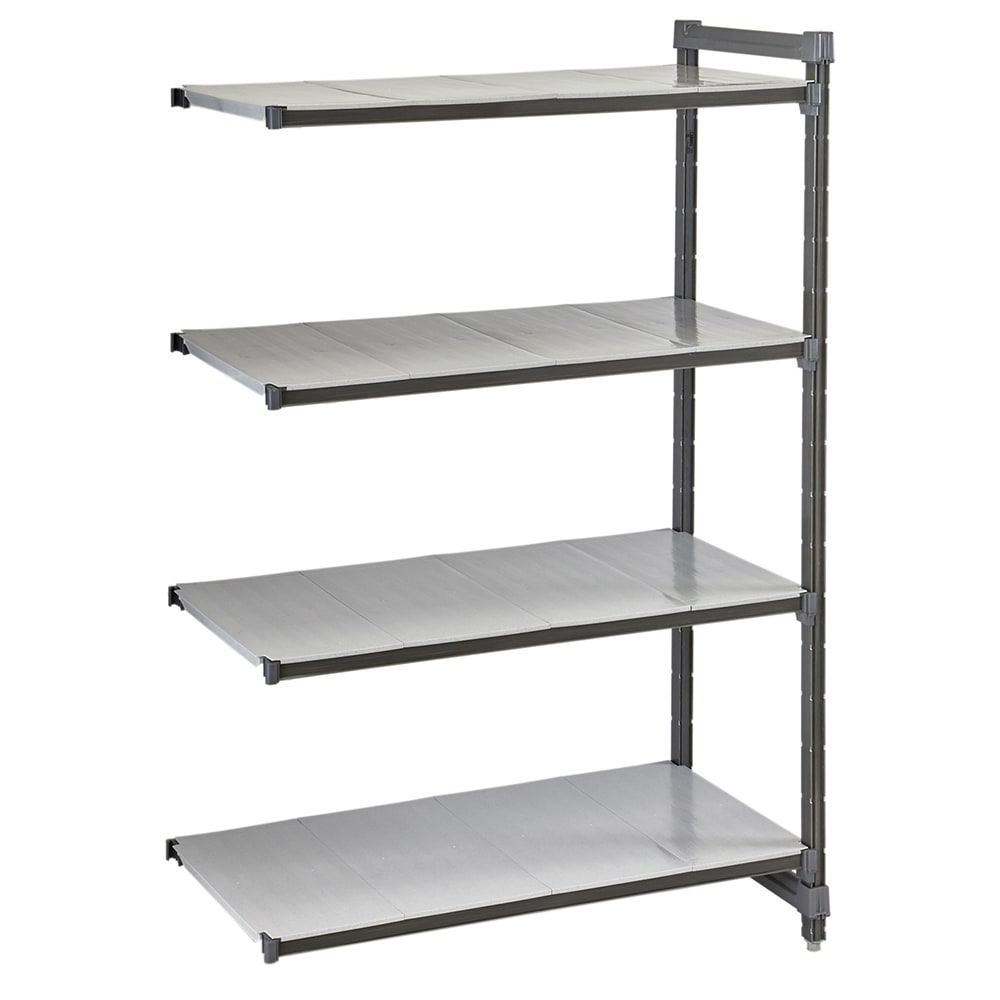 Cambro CBA243072S4580 30" NSF 4-Tier Polymer Shelf Kit - Camshelving® Basics Plus, 24"W, 72"H