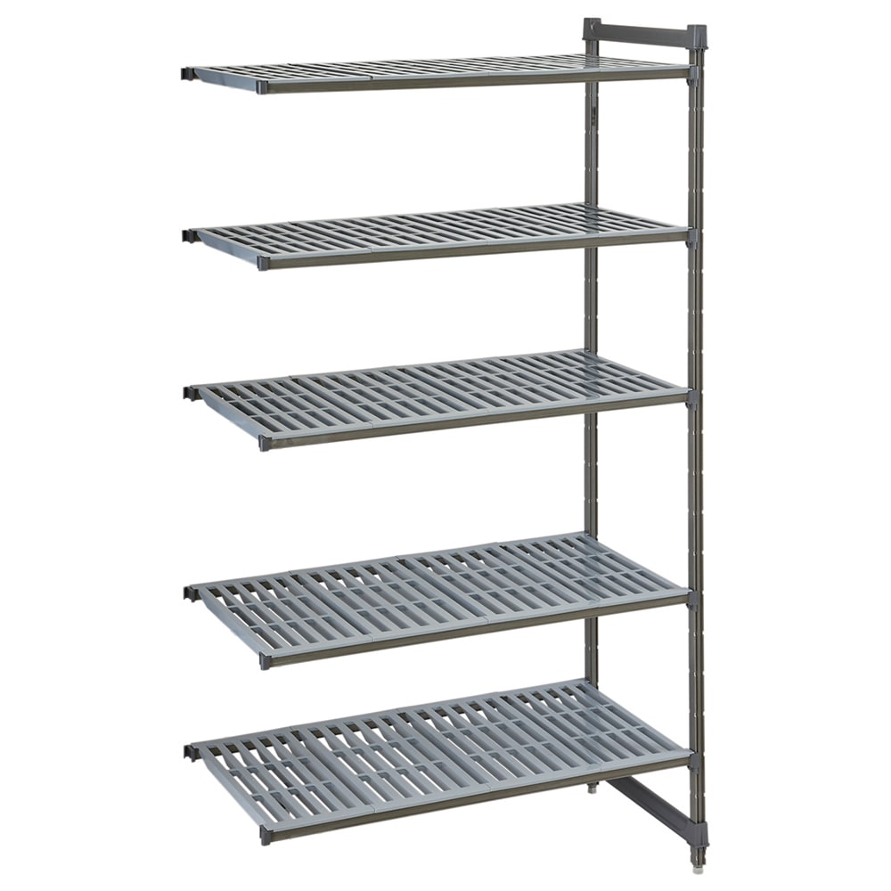 Cambro CBA243084V5580 30" NSF 5-Tier Polymer Shelf Kit - Camshelving® Basics Plus, 24"W, 84"H