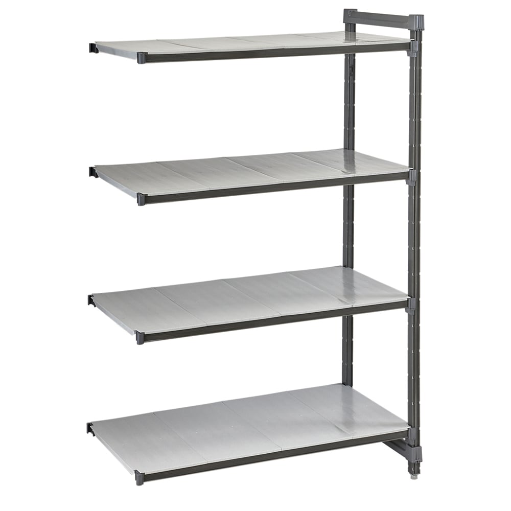 Cambro CBA243664S4580 36" NSF 4-Tier Polymer Shelf Kit - Camshelving® Basics Plus, 24"W, 64"H