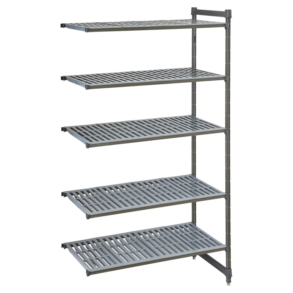 Cambro CBA243684V5580 36" NSF 5-Tier Polymer Shelf Kit - Camshelving® Basics Plus, 24"W, 84"H