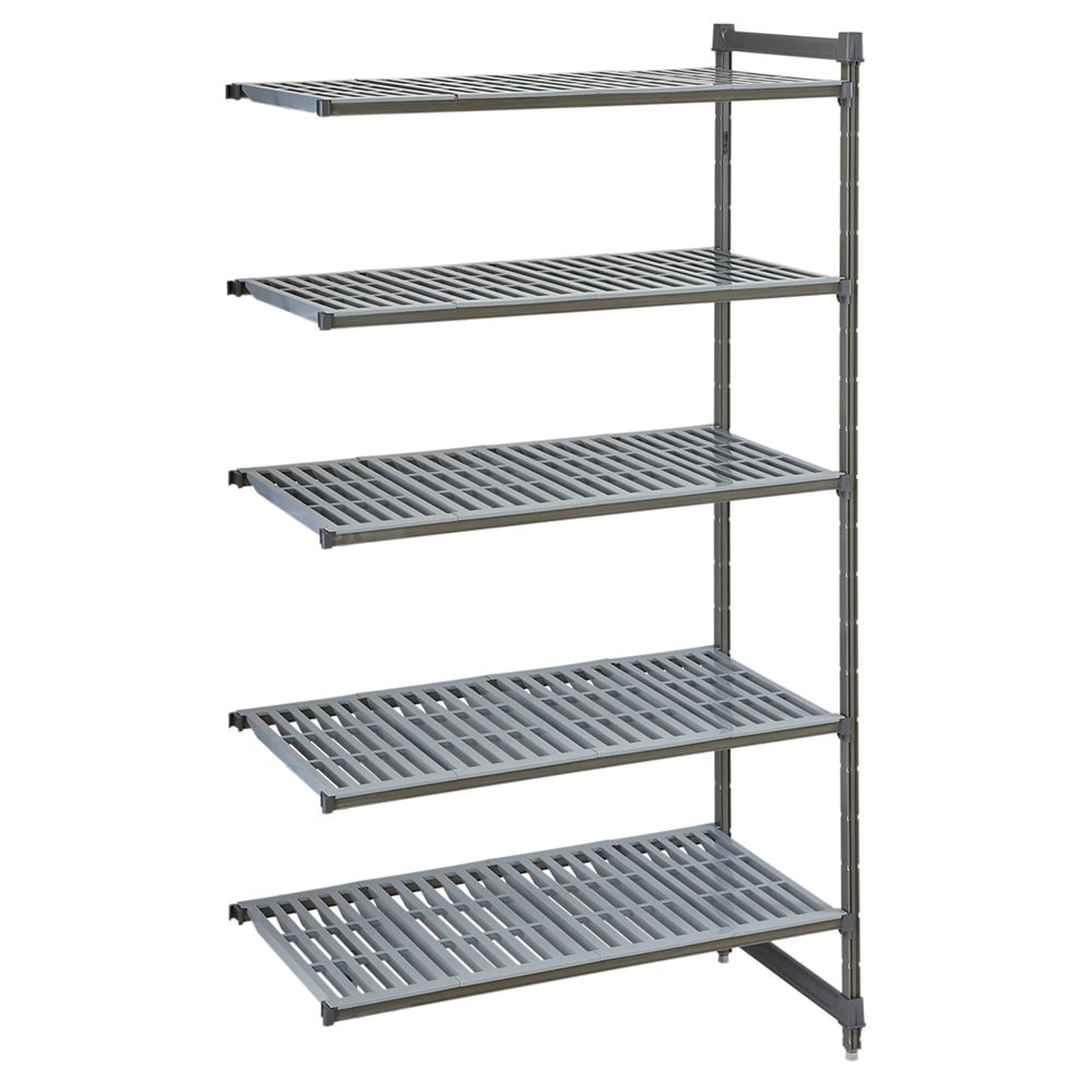 Cambro CBA244272V5580 42" NSF 5-Tier Polymer Shelf Kit - Camshelving® Basics Plus, 24"W, 72"H