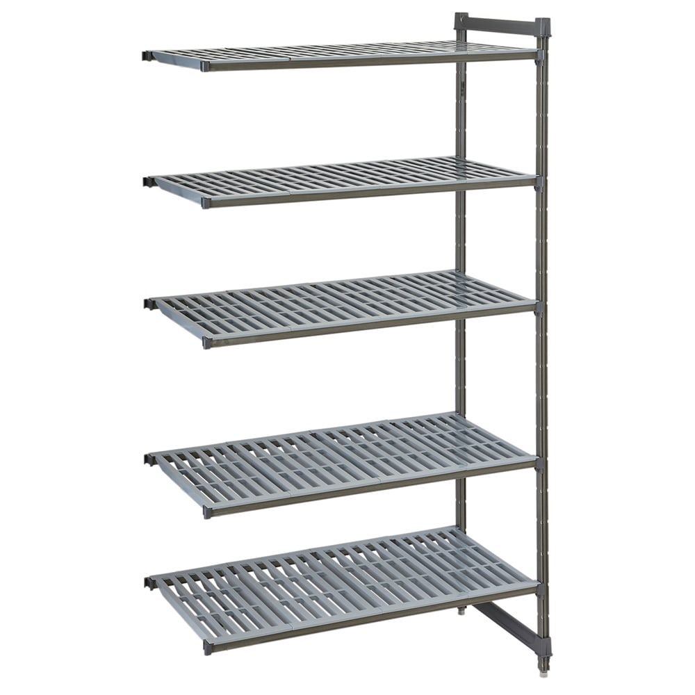 Cambro CBA244284V5580 42" NSF 5-Tier Polymer Shelf Kit - Camshelving® Basics Plus, 24"W, 84"H