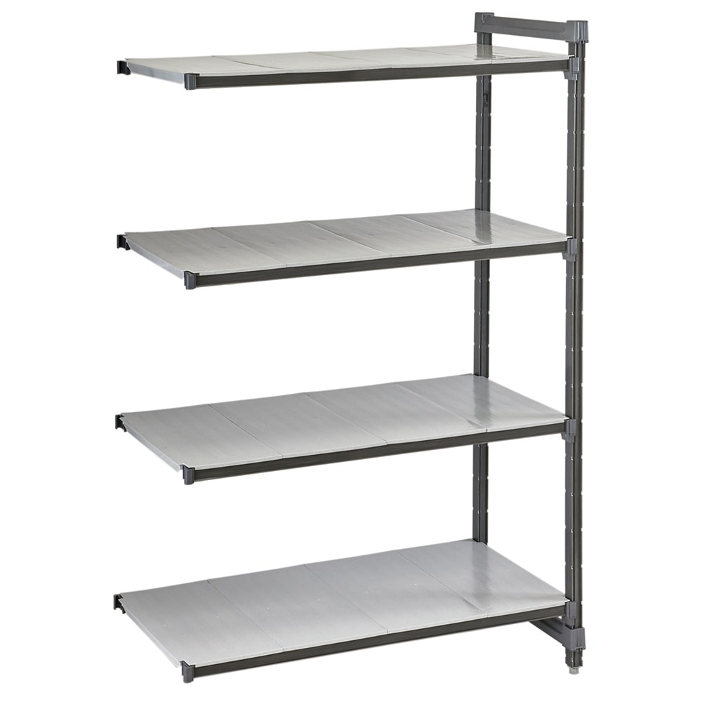 Cambro CBA244864S4580 48" NSF 4-Tier Polymer Shelf Kit - Camshelving® Basics Plus, 24"W, 64"H