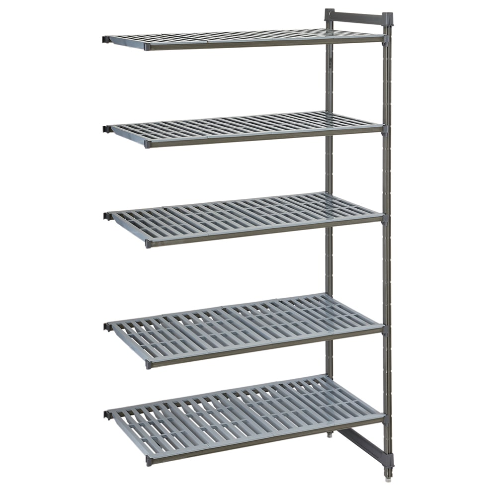 Cambro CBA244872V5580 48" NSF 5-Tier Polymer Shelf Kit - Camshelving® Basics Plus, 24"W, 72"H