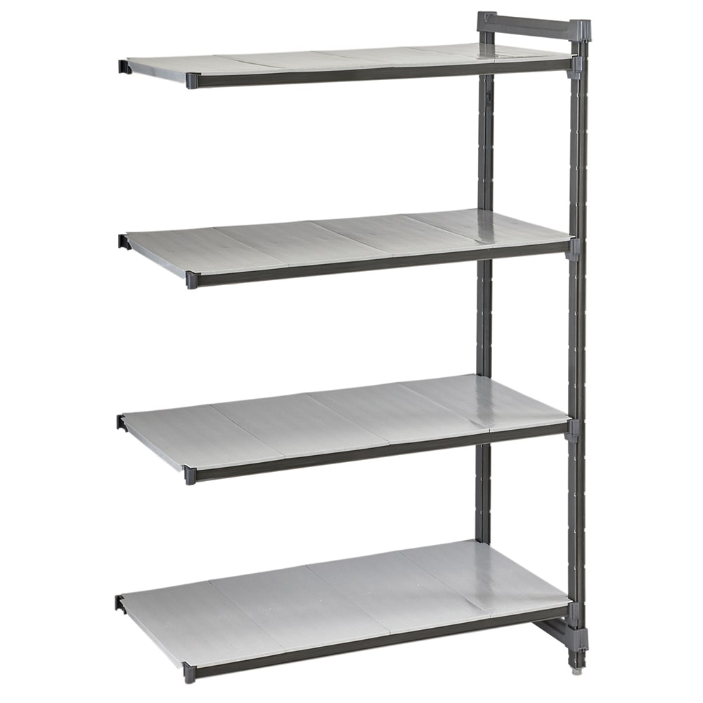 Cambro CBA244884S4580 48" NSF 4-Tier Polymer Shelf Kit - Camshelving® Basics Plus, 24"W, 84"H