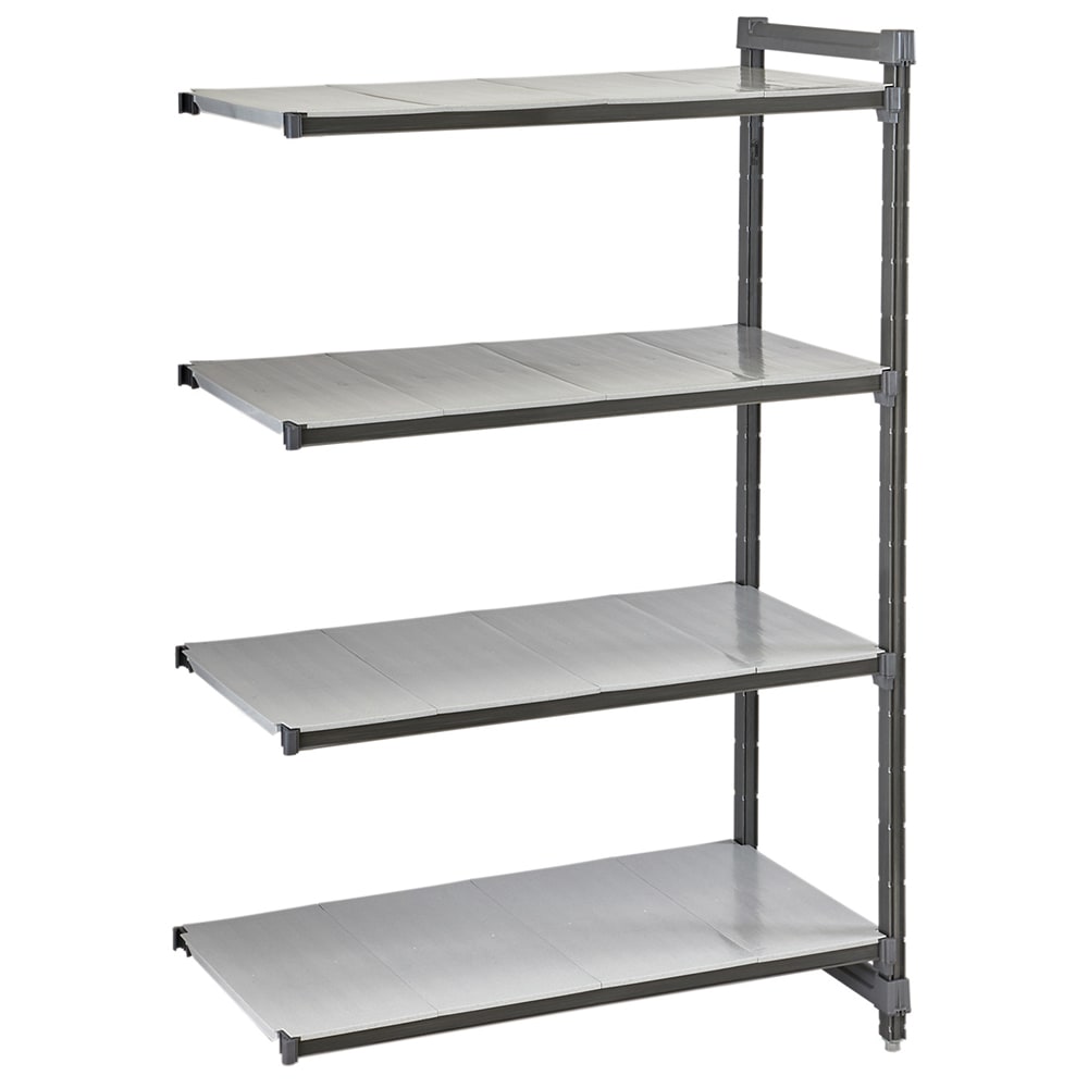 Cambro CBA245484S4580 54" NSF 4-Tier Polymer Shelf Kit - Camshelving® Basics Plus, 24"W, 84"H