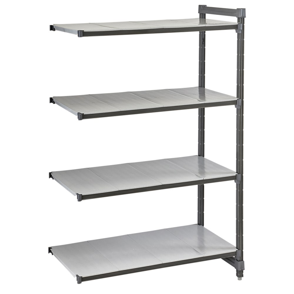 Cambro CBA246072S4580 60" NSF 4-Tier Polymer Shelf Kit - Camshelving® Basics Plus, 24"W, 72"H