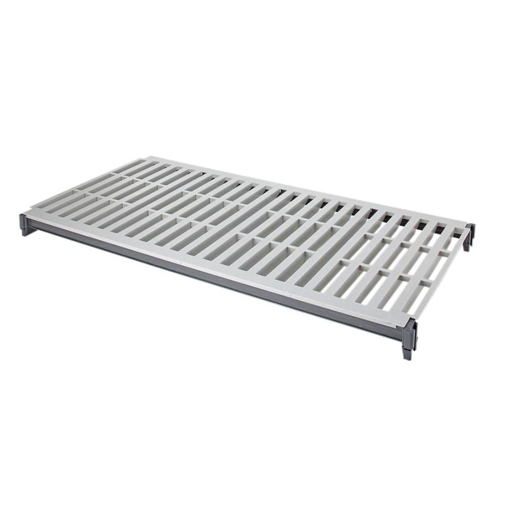 Cambro CBSK2130V1580 Camshelving® Basics Polymer Louvered Shelf Plate Kit - 21" x 30", Brushed Graphite