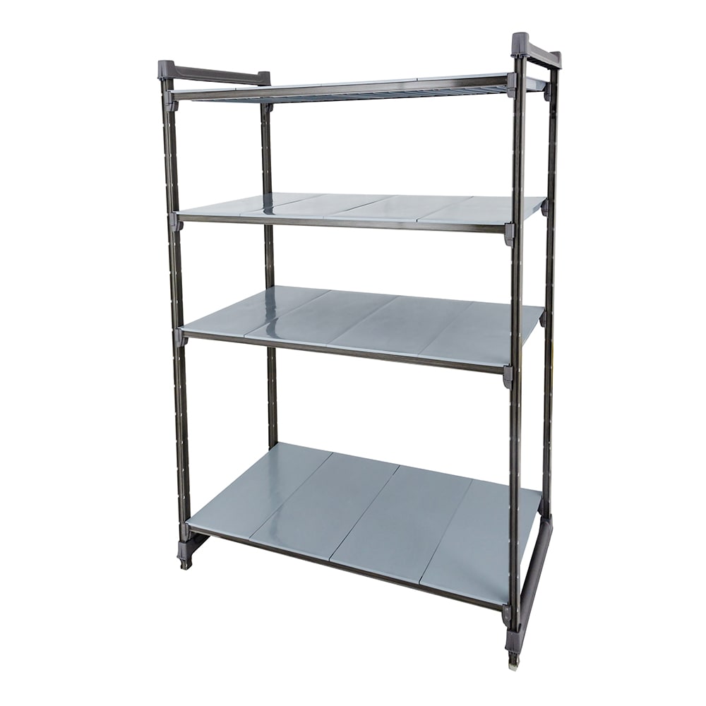 Cambro CBU213072S4580 30" NSF 4-Tier Polymer Shelf Kit - Camshelving® Basics Plus, 21"W, 72"H