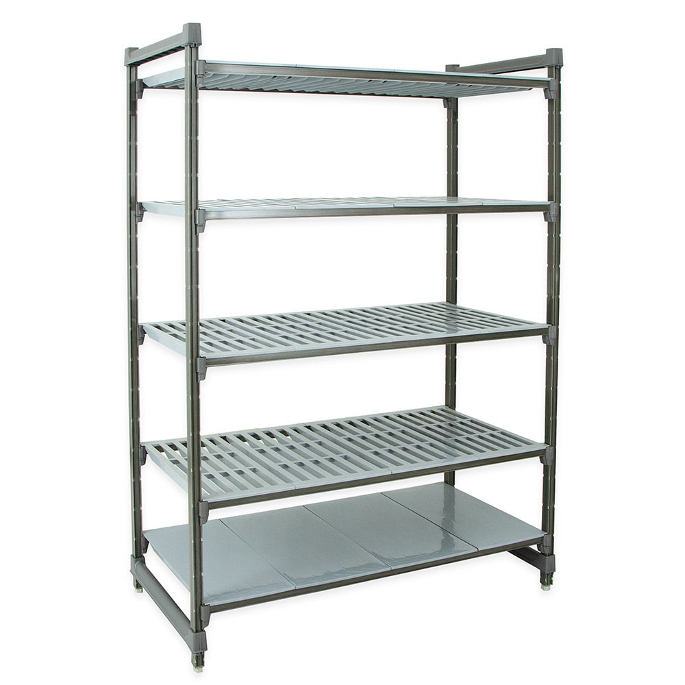 Cambro CBU213684VS5580 36" NSF 5-Tier Polymer Shelf Kit - Camshelving® Basics Plus, 21"W, 84"H
