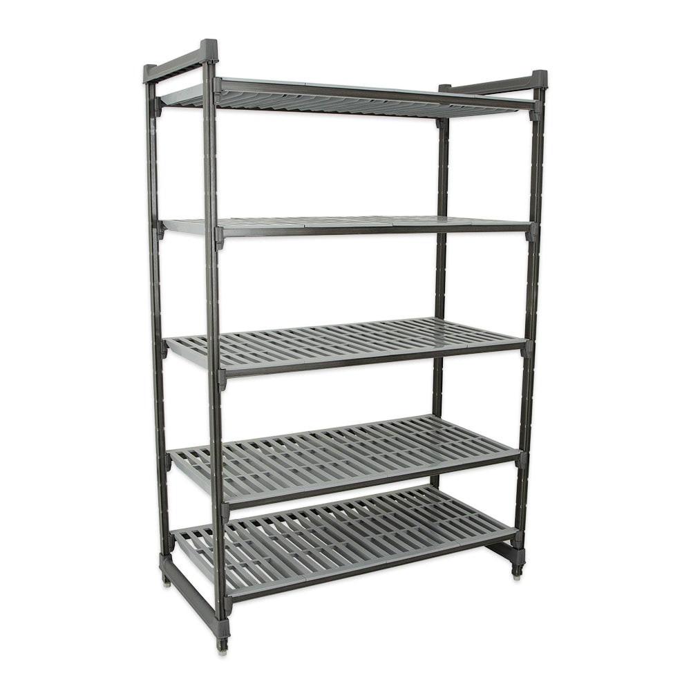 Cambro CBU243684V5580 36" NSF 5-Tier Polymer Shelf Kit - Camshelving® Basics Plus, 24"W, 84"H