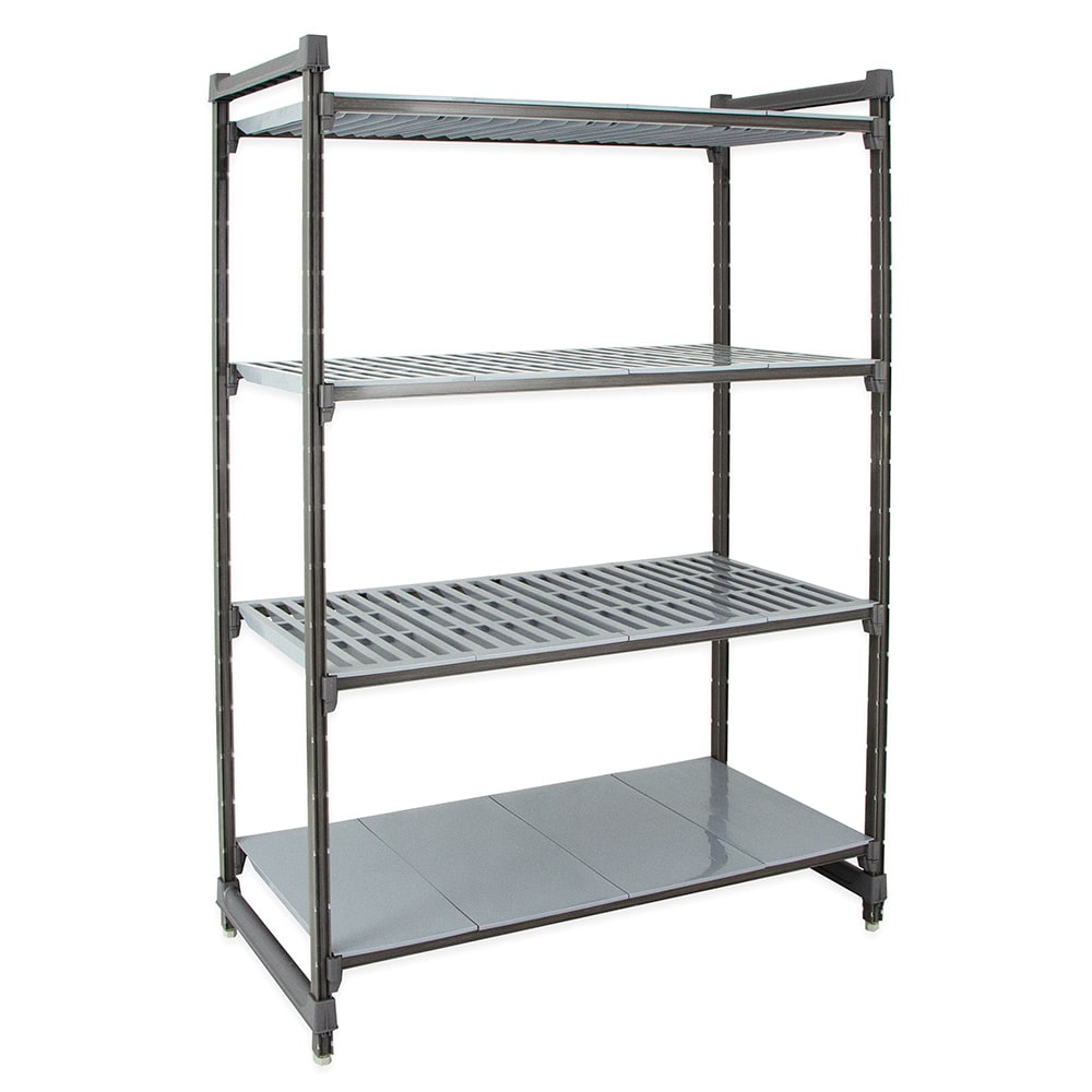 Cambro CBU243684VS4580 36" NSF 4-Tier Polymer Shelf Kit - Camshelving® Basics Plus, 24"W, 84"H