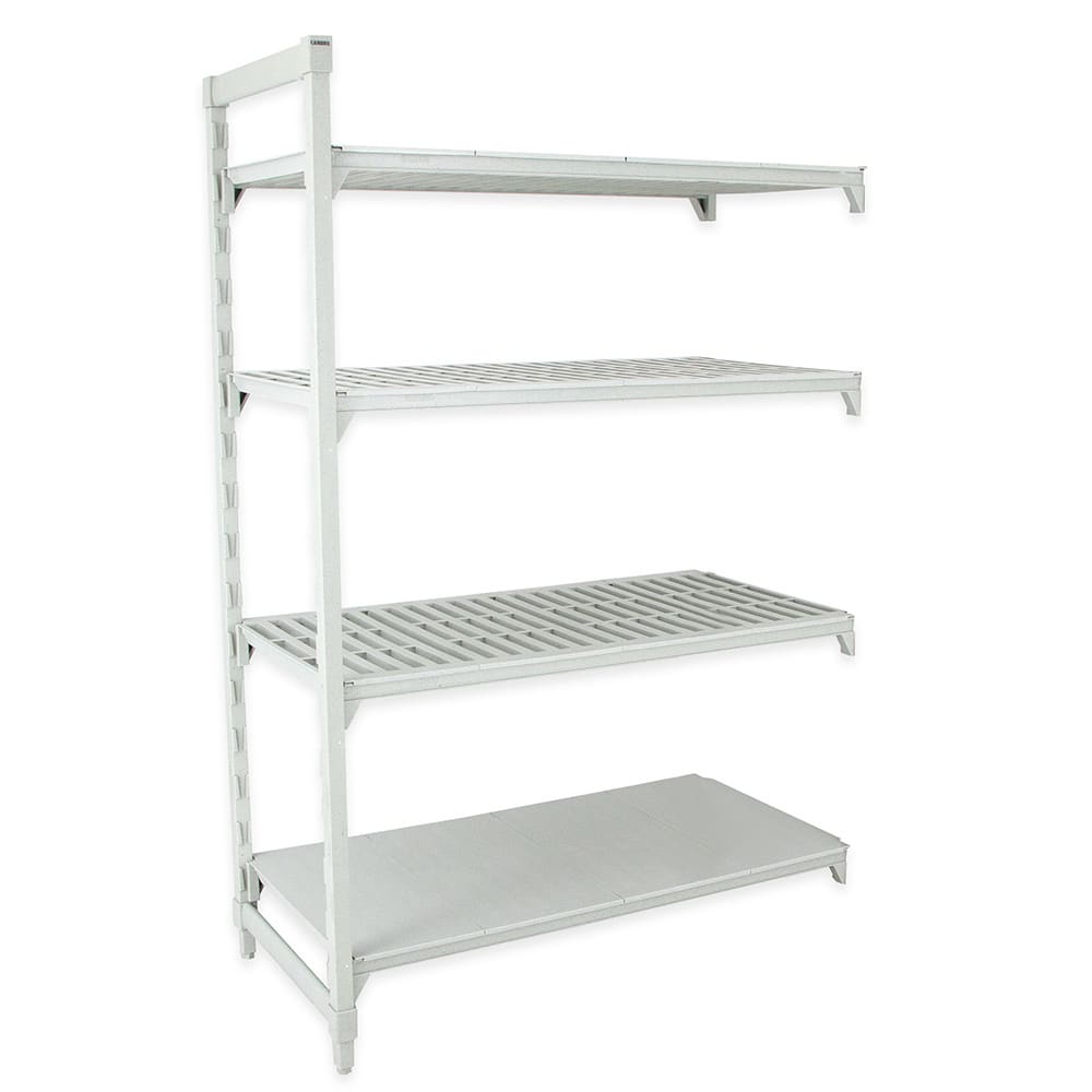Cambro CPA183072VS4480 30" NSF 4-Tier Polymer Shelf Kit - Camshelving® Premium, 18"W, 72"H