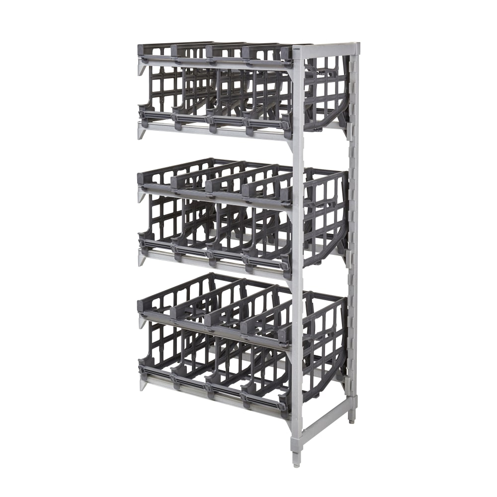 Cambro CPA243672C96480 Camshelving® Add On Stationary Can Rack w/ (96) #10 Capacity - Speckled Gray