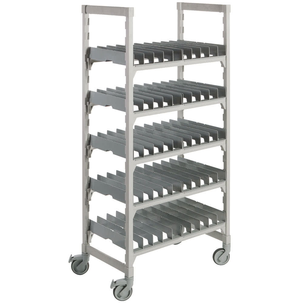 Cambro CPMU213675DDPKG 5 Level Mobile Drying Rack for Domes, Speckled Gray