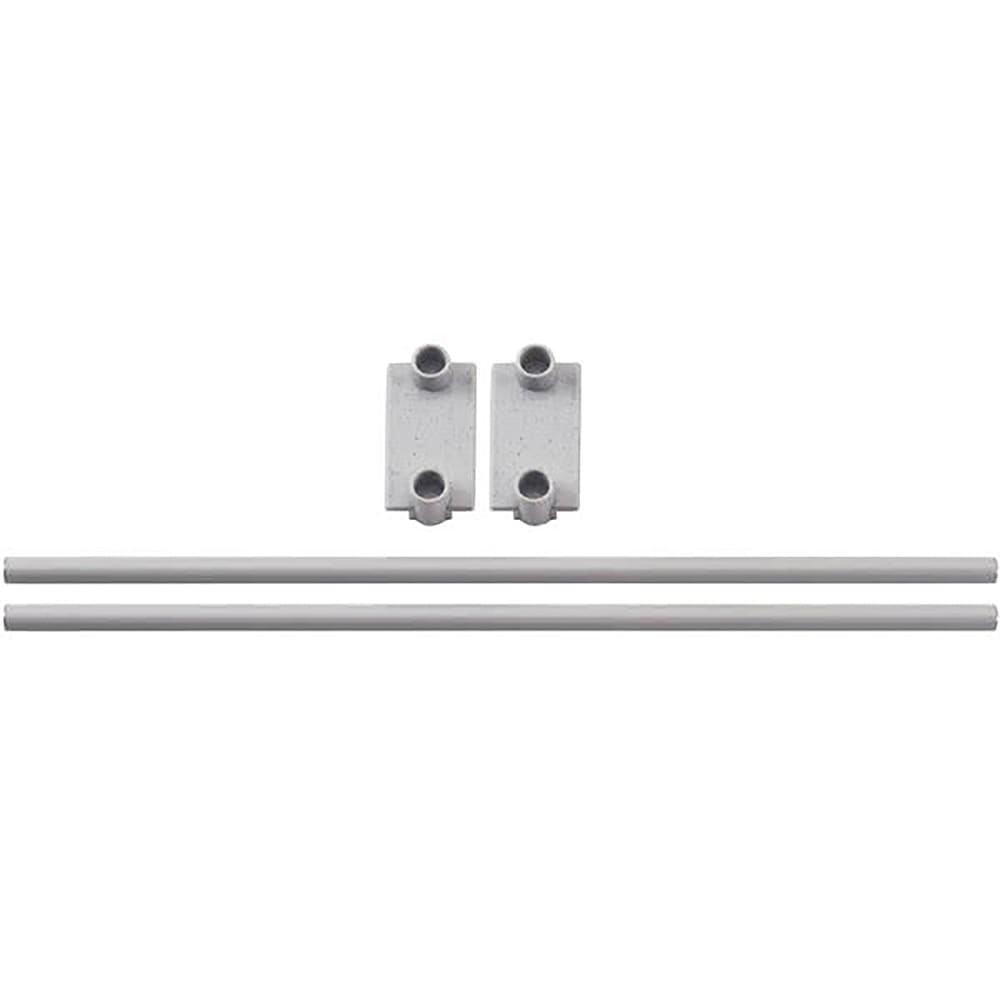 Cambro CPR24E151 Camshelving® Premium End Shelf Rail Kit - 24"L x 4 1/4"H, Soft Gray